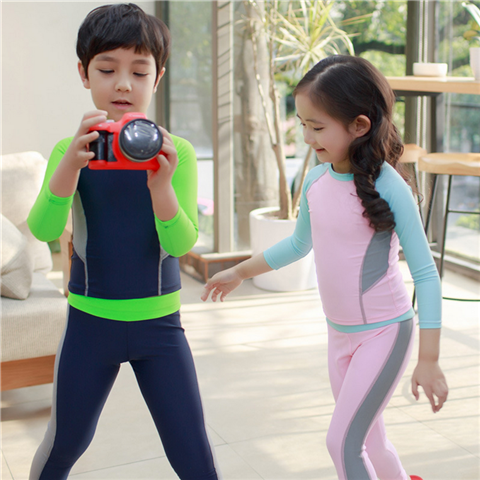 Bộ đồ lặn trẻ em nam nữ chia đôi bộ đồ Xiêm dài tay áo tắm chống nắng ống thở phù hợp với sứa quần áo trẻ nhỏ đồ bơi nàng tiên cá cho bé gái