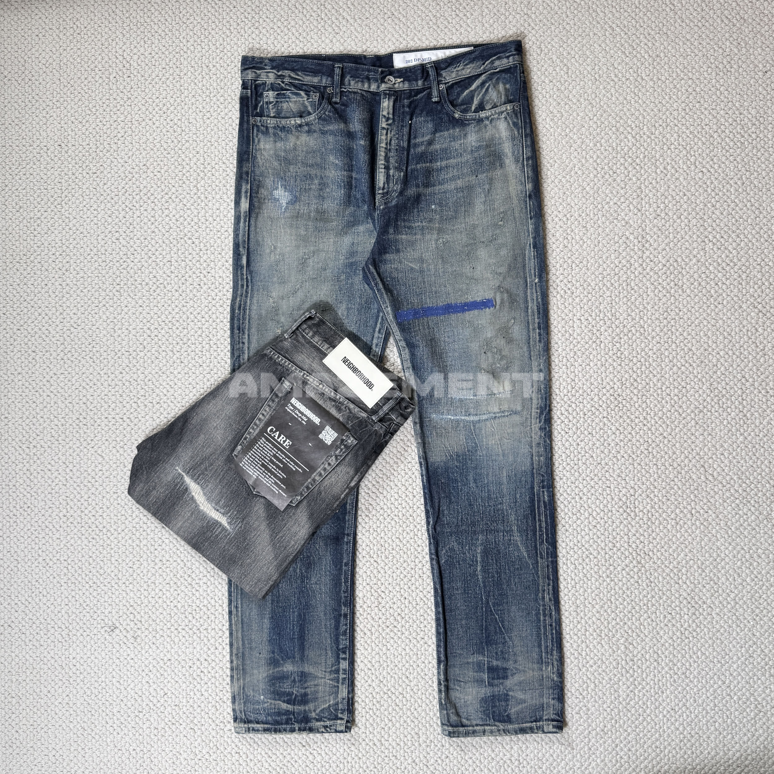 NEIGHBORHOOD BLOCK SAVAGE.DP BASIC 牛王刀割直筒復古長褲20AW