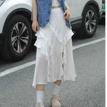 ICE DUST Designer's Buy Shop 24SS Acetic Acid Spliced Lace Ruffle Edge Half length Skirt Half length Skirt