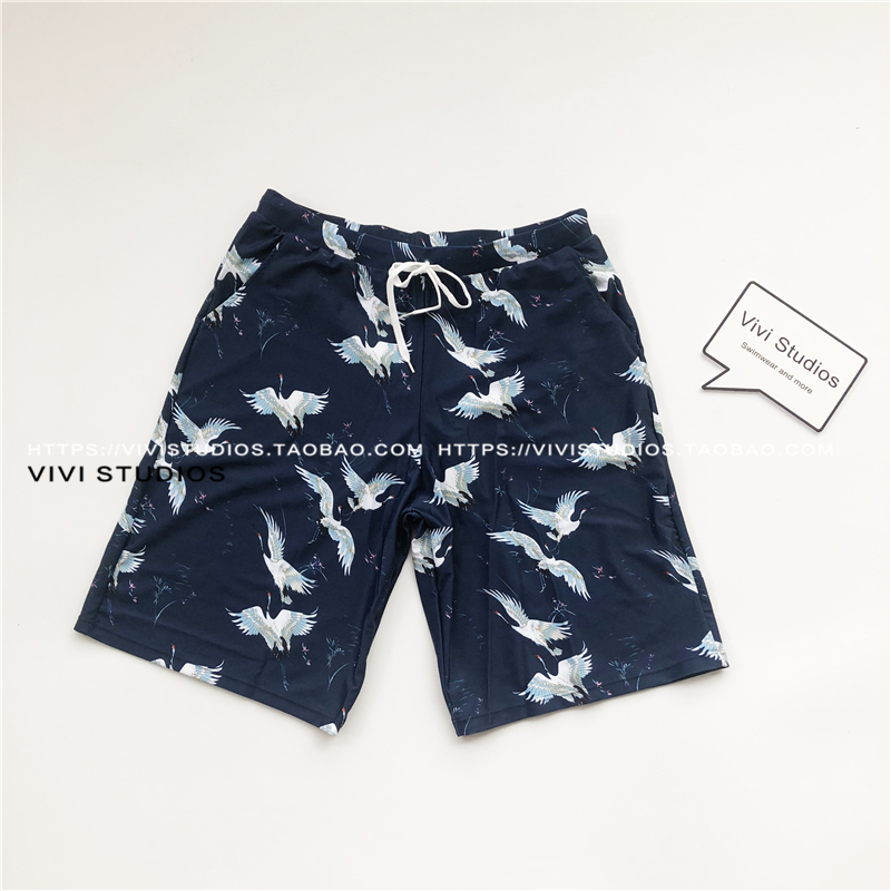viviStudio vài bộ đồ bơi rộng kích cỡ quần bơi mùa xuân nóng bỏng nam boxer năm quần quần đi biển 	bộ quần áo đi biển gia đình	