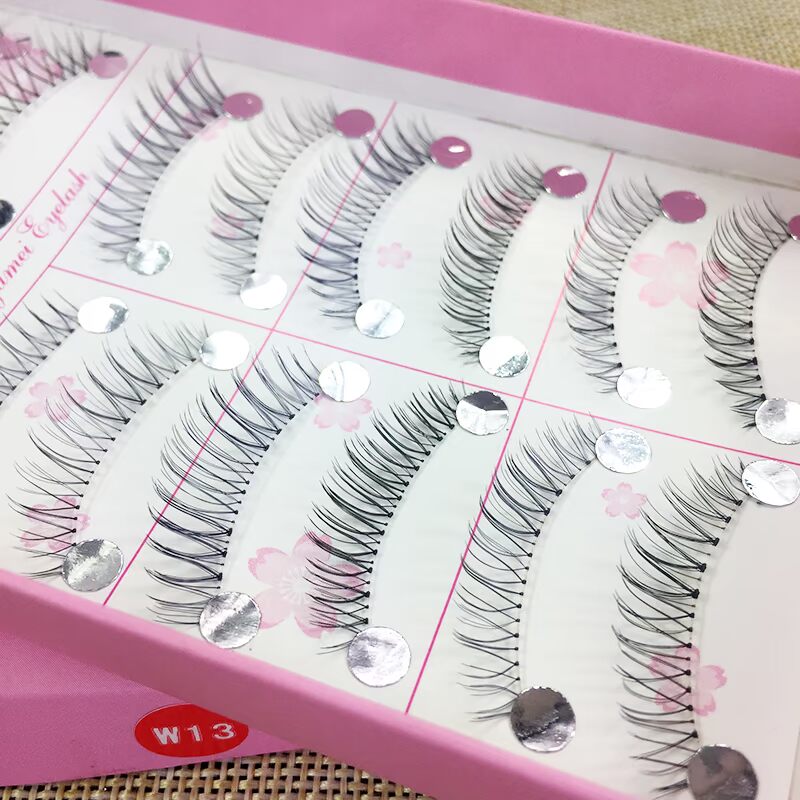 Handmade mười cặp kết hợp chân dung gia đình mài lông mi giả dày tự nhiên trang điểm nude mô phỏng làm đẹp hàng ngày trang điểm cô dâu - Lông mi giả mi gân trong