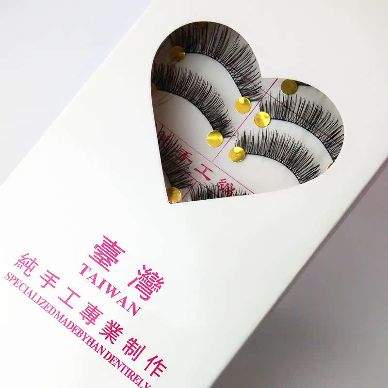 Đài Loan handmade thủ công lông mi giả dài tự nhiên trang điểm nude dày cắt ngang bông thoải mái cuống lông mi trên - Lông mi giả kích mí keo