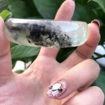Fat brother Xiuyu natural Liaoning Xiuyu ink floating flower bracelet jade jewelry jade bracelet Xiuyan jade bracelet female