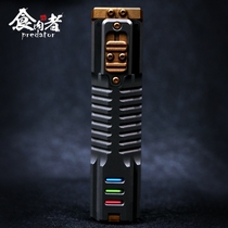 Carnivores coal-to-electric titanium alloy fire-folding creative blowing induction old-fashioned electronic cigarette lighter windproof carving