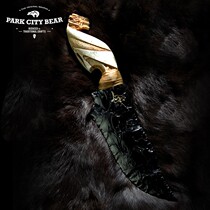 Parker Town bear fat dragon obsidian blade unopened blade of deer angle hand-carved household wire hanging collection retro