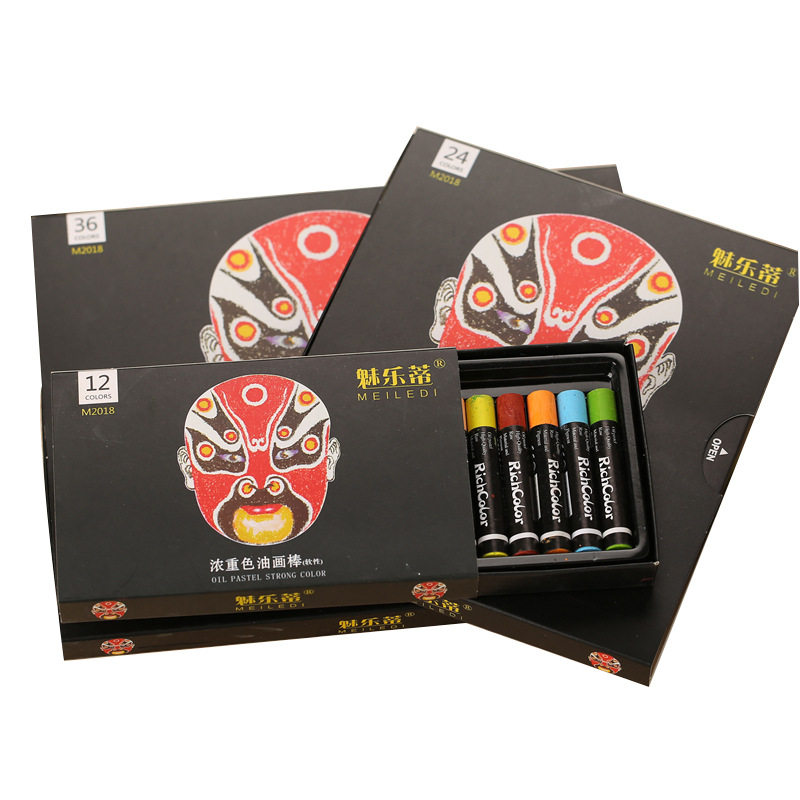 Children Oil Painting Stick Wax Pen Suit Heavy Color Oil Painting Stick 24 Color 36 Color 36 Color Safe Kindergarten Gift Hands Painting Paintbrush