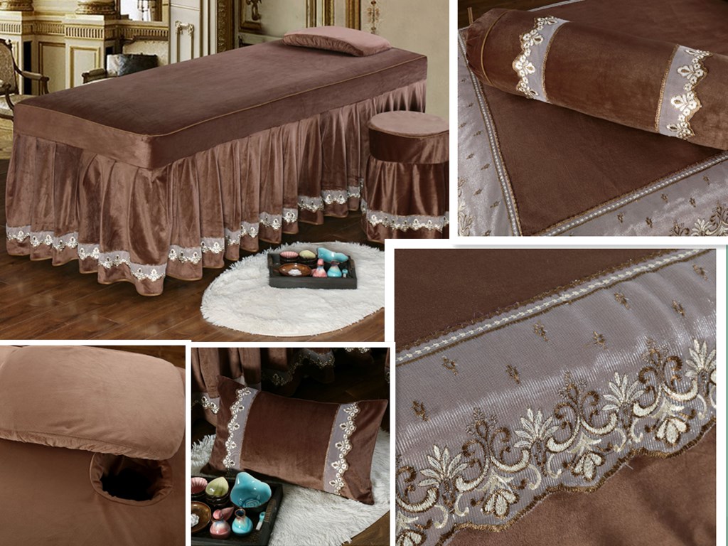 Một gia đình bốn cao cấp đẹp bedspread dầu gội đầu massage thẩm mỹ viện có thể được tùy chỉnh để gửi cốt lõi - Trang bị tấm tìm mua ga phủ giường spa