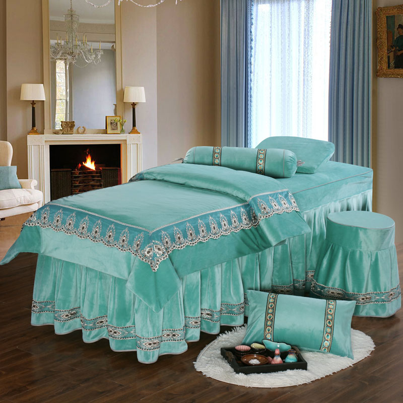 Một gia đình bốn cao cấp đẹp bedspread dầu gội đầu massage thẩm mỹ viện có thể được tùy chỉnh để gửi cốt lõi - Trang bị tấm tìm mua ga phủ giường spa