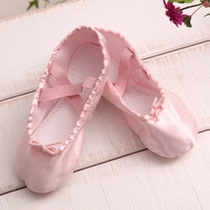 Korean imported childrens ballet dance practice shoes for girls kindergarten baby indoor professional cowhide soft-soled dancing shoes