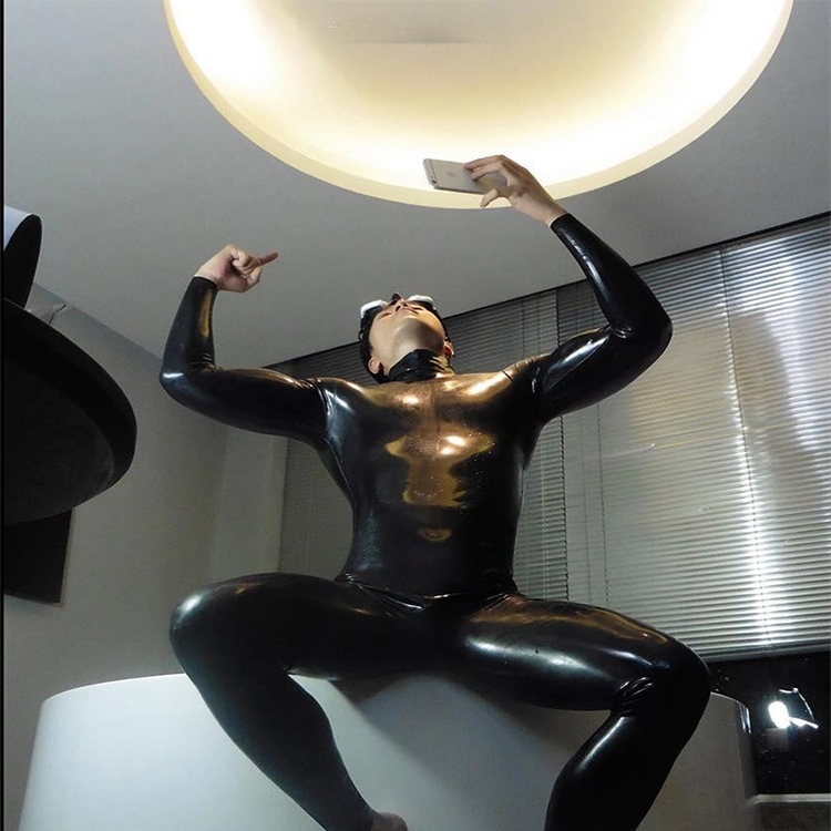 Gogoboy Dance Pu Clothing Latex Ammonia Elastic Nightclub Shiny Leather Jumpsuit Sports Fitness Body Shaping Elastic Clothing