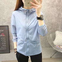 Sunscreen clothes Summer men and women tide outdoor mountaineering clothes Light hooded UV protection couple skin clothes Sports windbreaker