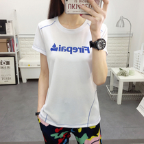 Summer outdoor sports quick-drying clothes womens short-sleeved fitness running T-shirt breathable thin hiking mountaineering round neck large size