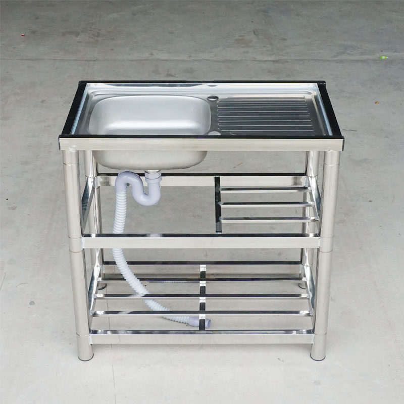304 stainless steel sink with bracket 0 8 meters washbasin sink suitable for home commercial rental small kitchen