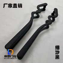 European-style luxury glass door handle Personality door handle Black wooden door handle Modern simple thickening Delo