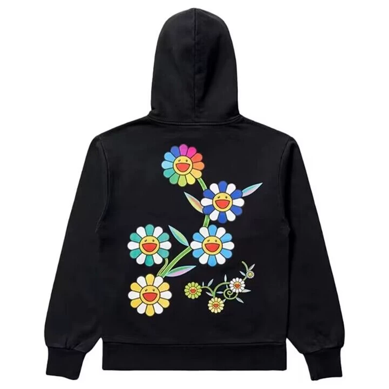 Murakami X BLACKPINK совместная коллекция радужная подсолнечница Flor De Cloéal Пара Пара Свитер Прилив