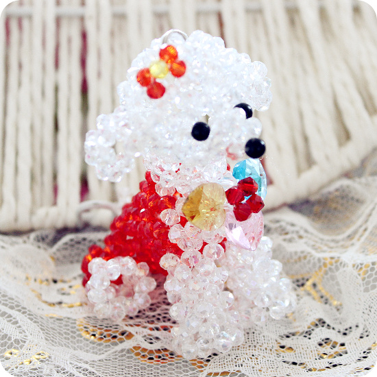 2020 Year of the Dog Crystal Beads Handmade DIY Poodle Teddy Poodle Poodle Poodle Finished Product