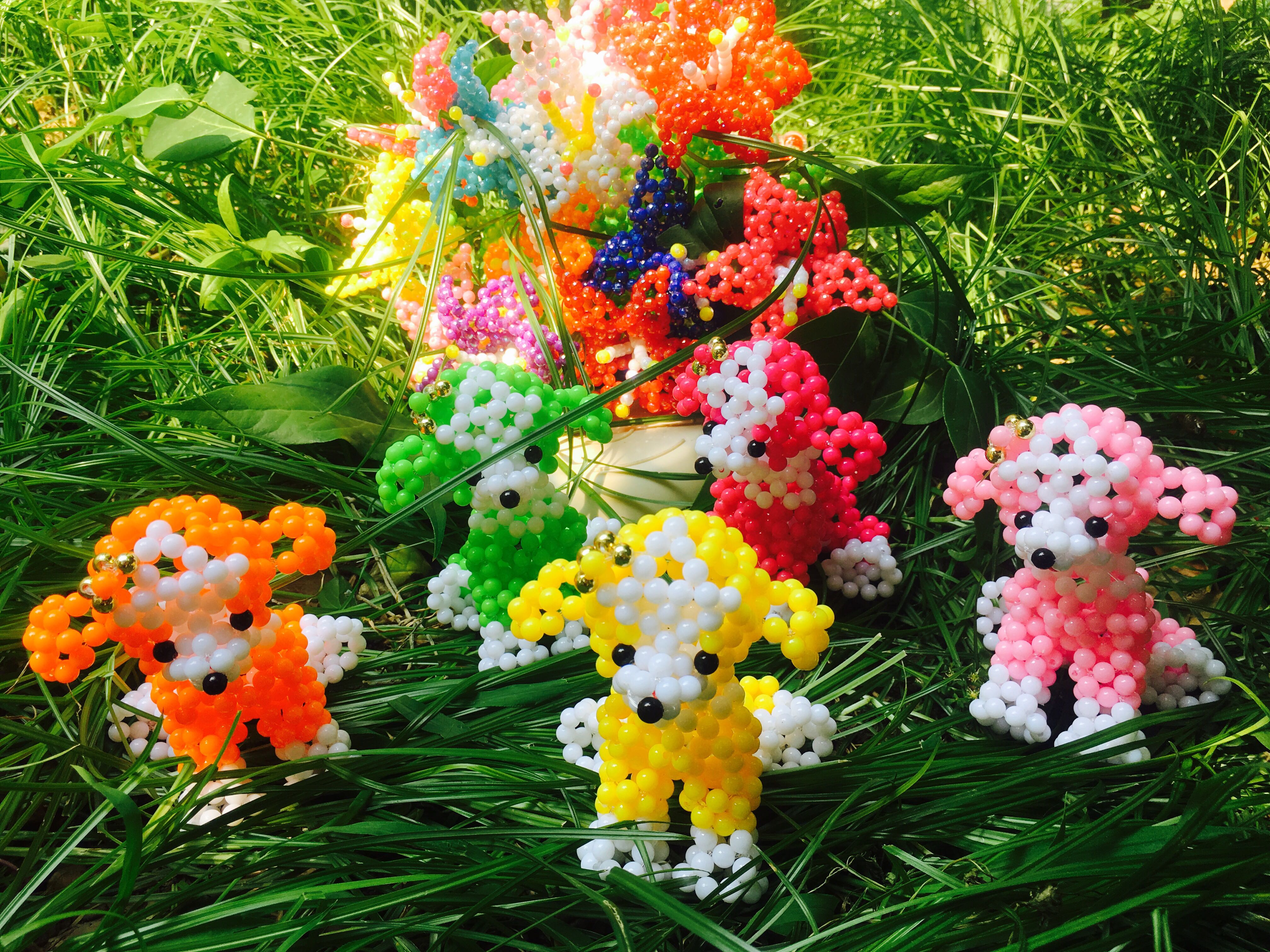 2020 Year of the Dog Crystal Beads Handmade DIY Poodle Teddy Poodle Poodle Poodle Finished Product