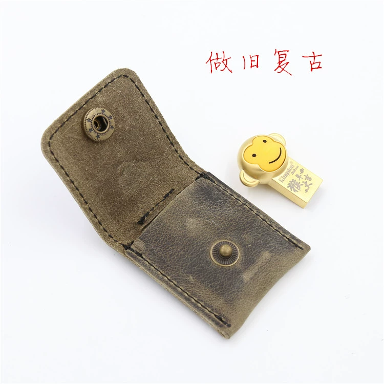 Da lớp đầu tiên của da holster U đĩa U đĩa gói kỹ thuật số bảo vệ tay áo bảo vệ lưu trữ tay khỉ Limited Edition lưu trữ - Lưu trữ cho sản phẩm kỹ thuật số