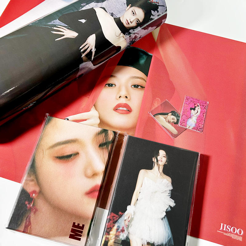 BLACKPINK JISOO Album Golden Wise Show Debut SOLO ME Official Genuine Edition Small Card Big Poster-Taobao