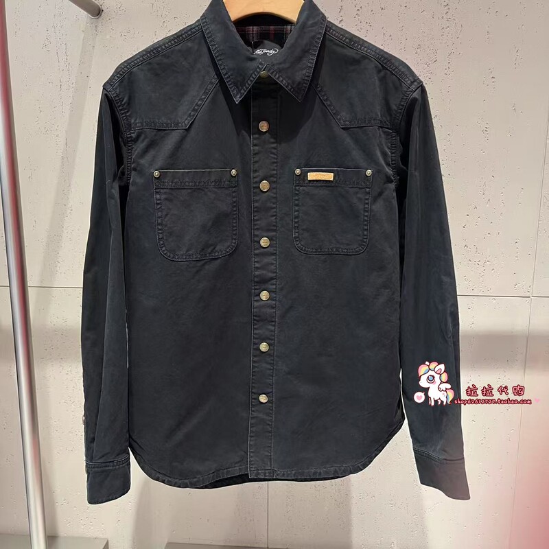 Ed Hardy Trendy Brand Counter Genuine Product 2025 Autumn and Winter Men's Casual Long-Sleeved Shirt E1Rdm087 Ed Hardy Trendy Brand Counter Genuine Product 2025 Autumn and Winter Men's Casual Long-Sleeved Shirt E1Rdm087