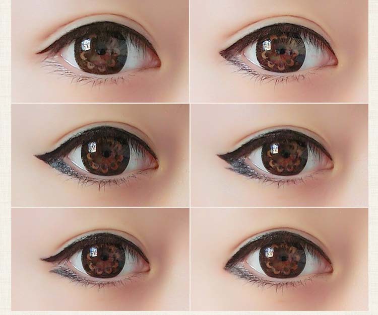 Nhật Bản mua KissMe Qi Shimei dày  dài không thấm nước không nhuộm tăng trưởng lỏng mascara + bút kẻ mắt chuốt mi maybelline vàng