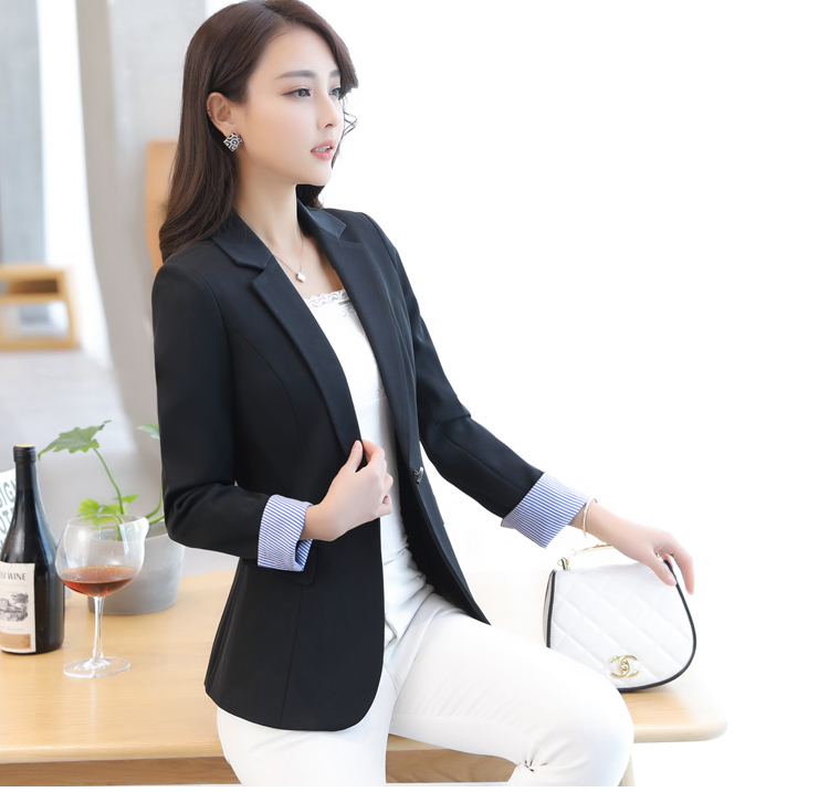 Áo khoác vest nữ nhỏ phiên bản Hàn Quốc của buổi phỏng vấn mặc mùa xuân chuyên nghiệp đang được đổi mới đoạn văn ngắn phù hợp với áo sơ mi nữ vest nữ hàn quốc