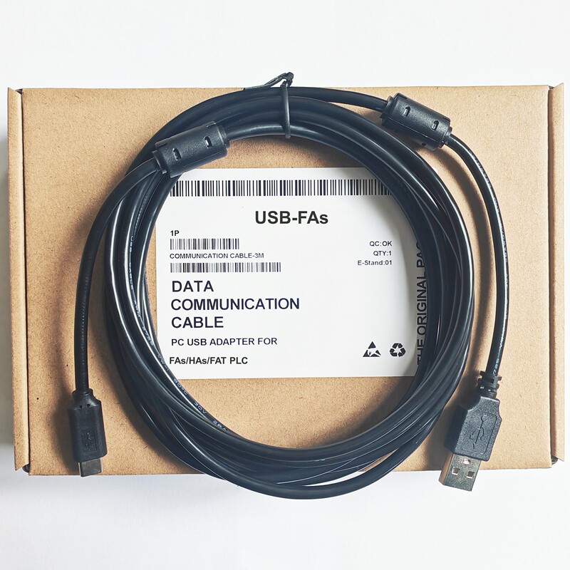 USB Port Display Control Fa/Has/Fat Series Plc Programming Cable Type-C Download Cable Double Shielded Double Magnetic Ring