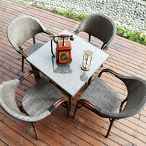 Coffee table and chair five-piece set balcony table and chair negotiation table and chair courtyard book bar cafe table and chair combination