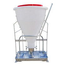 Stainless steel wet and dry trough pig tank 100kg automatic lower trough fattening double-sided Trough