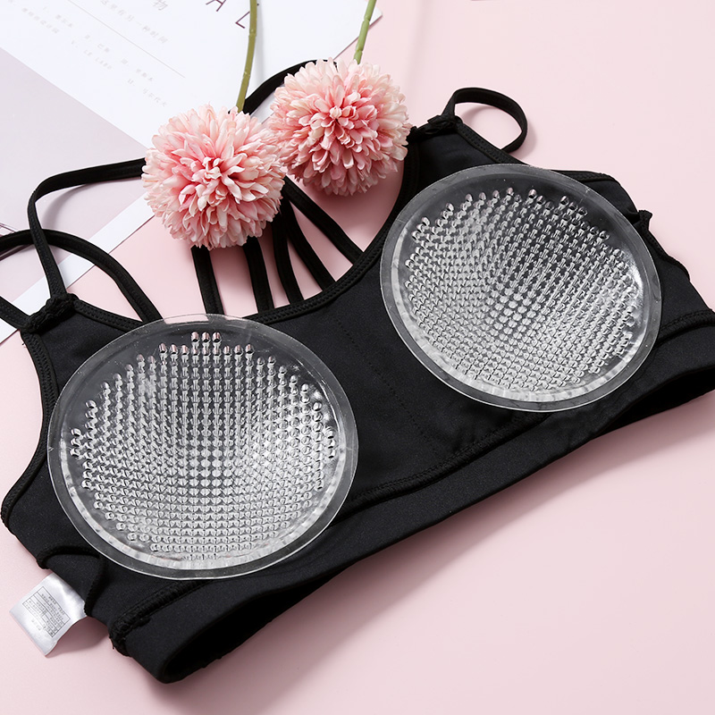 Breathable breast cushion slip silicone female gathering thickening bra swimsuit female bra bra bra thin silicone bra