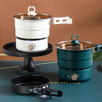  Multifunctional business trip folding pot Portable travel split electric cooking pot Outdoor small electric hot pot two-in-one 1 person
