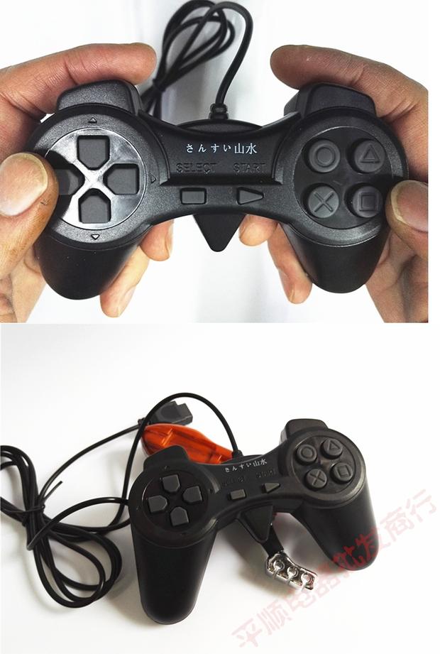 Máy trò chơi điện tử thẻ vàng 8 chữ số cũ của Nissan Máy Nintendo đỏ và trắng FC chín ổ cắm dài tay cầm tay game