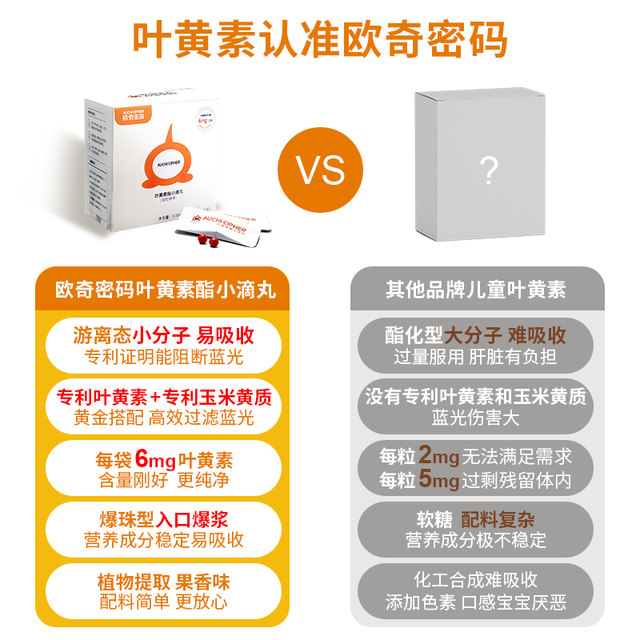 Ouqi Cipher Pearl Lutein Ester Dropping Pills Gel Candy 15 pieces/box for students, teenagers and adults