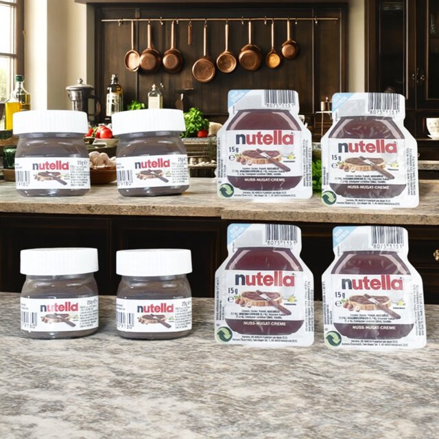 Nutella Chocolate Cocoa Hazelnut Bread Spread 25g Breakfast Seasoning Mini Small Jar Travel Pack