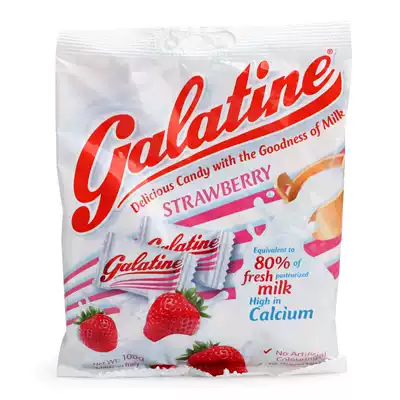 Italy imported Jiale strawberry flavored milk candy baby children snack candy high calcium supplement 1 year old 125g