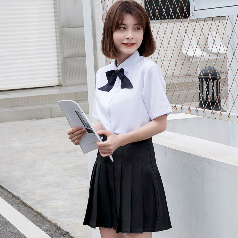Summer work clothes female kindergarten teacher garden service kindergarten teacher work clothes work clothes short-sleeved shirt skirt suit customization