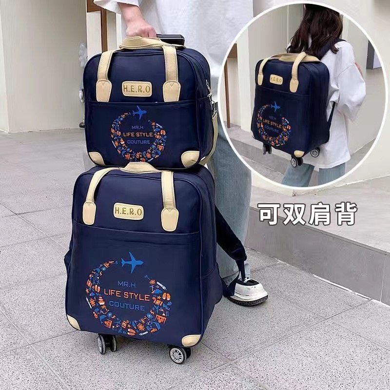 Trolley Bag with Large Capacity Luggage Bag, Student Backpack, Travel Bag, Foldable Carry-On Bag, Trolley Case