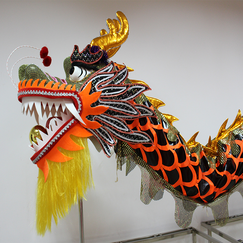 Black Golden Dragon Light Dance Light Dragon Dance Dragon and Lion Dance Profile Hubei Longlight Guangdong Dragon Light Light