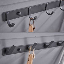 Punch-free black bathroom clothes hook Fitting room wooden cabinet Bathroom towel entrance entrance wall hanging clothes hook