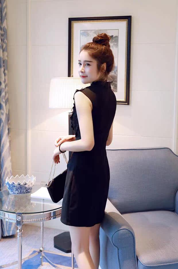 Xuân 2018 đầm mới gợi cảm quality chất lượng không khí nữ giảm béo hộp đêm nữ tính gói hông một váy chữ - A-Line Váy đầm caro chữ a