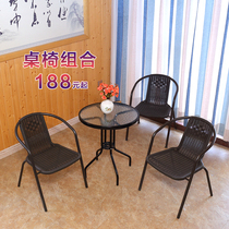 Balcony Table And Chairs Fujii Chair Three Sets Backrest Patio Casual Round Table Outdoor Modern Minima Small Chair Tea Table Combinations