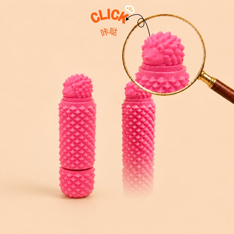 Cute Little Hedgehog Ornament Stress Relief Toy Clicker Keychain Pendant Button Fidget
