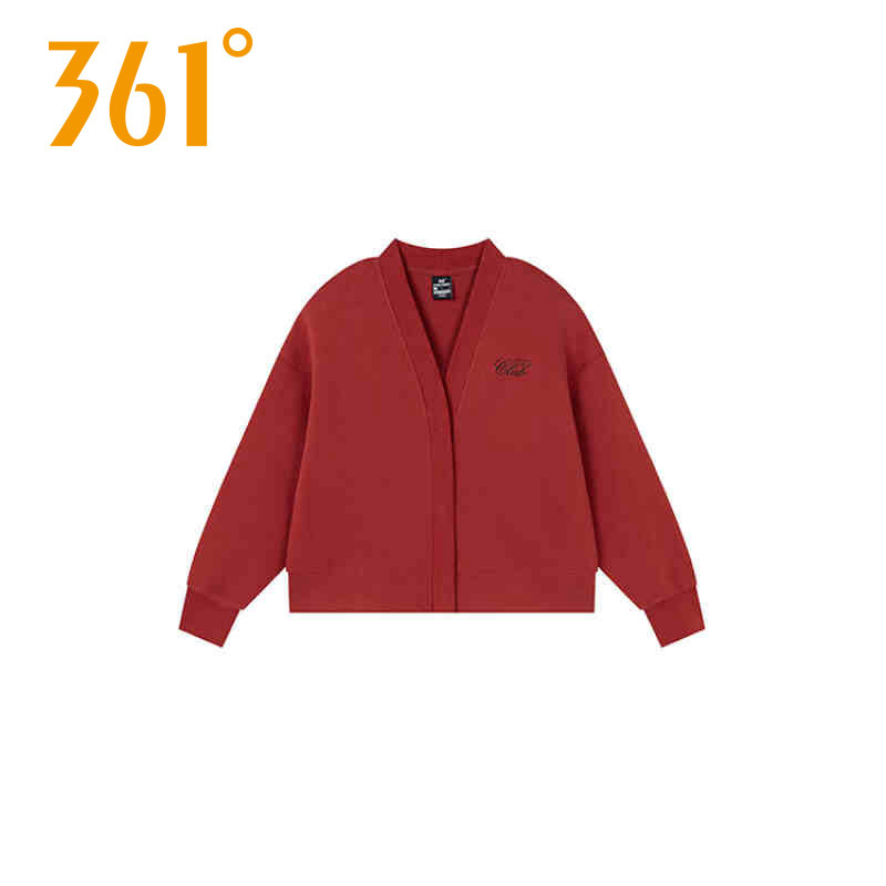 361 Degrees Women's Cardigan Jacket 2025 Autumn New Loose Slimming Sports Sweatshirt Casual Versatile Top