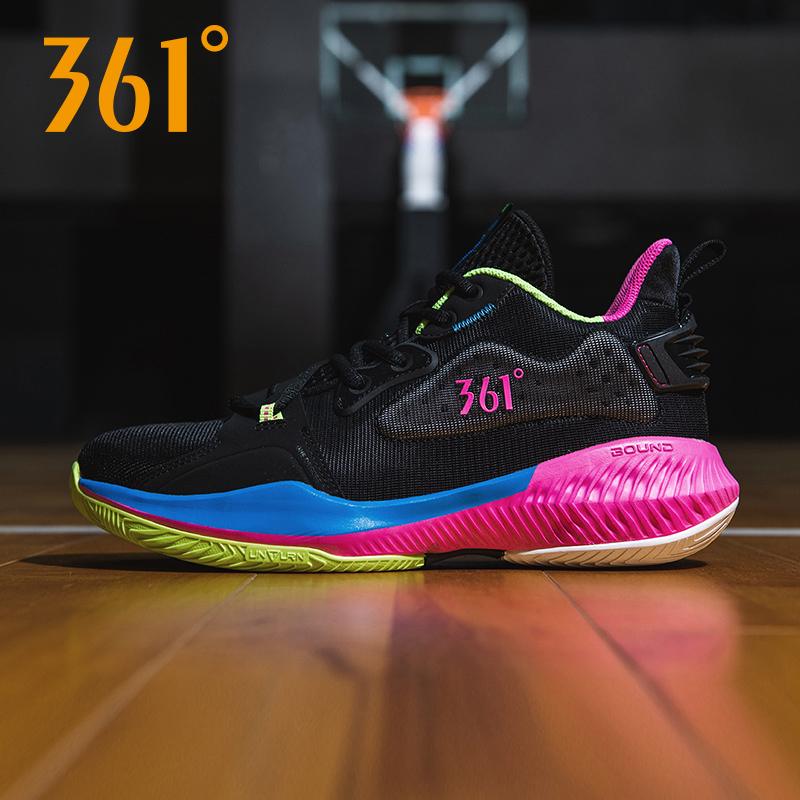 361 high barrel actual combat basketball shoes men's combat boots sports shoes spring new 361 degree leather surface shock absorption men's sneakers tide