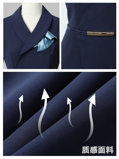 Short-Sleeved Professional Suit for Women Summer Thin Hotel Front Desk Reception Workwear Beauty Salon Sales Department Work Clothes