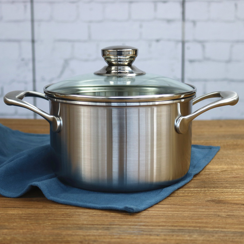 The shopkeeper's own 304 stainless steel 16cm milk pot thickened cooking noodles mini non-stick small pot baby soup supplementary food pot