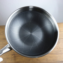 304 stainless steel non-stick wok-free lampless non-coated induction cooker gas household multifunctional saucepan 30cm