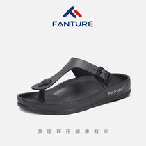 FANTURE couples trendy flip-flops sandals beach shoes mens and womens fashion soft bottom sports outdoor sandals