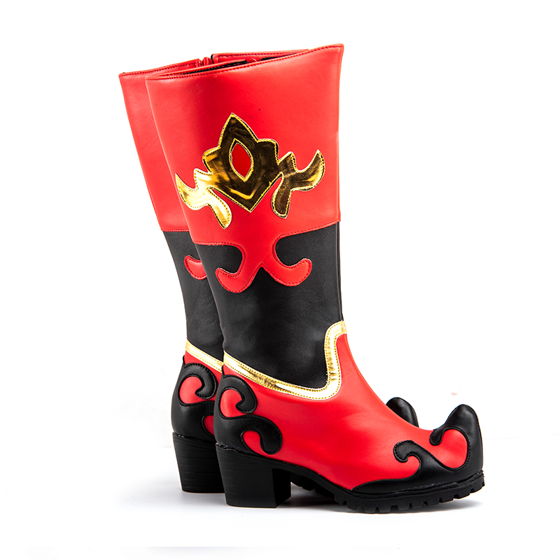 New Tibetan show dance boots ethnic minority dance shoes men's high cylinder boots ethnic wind stage boots Tibetan boots-Taobao