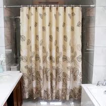 Bathroom shower curtain thickened warm hanging curtain curtain cloth Polyester bath curtain Bath curtain Waterproof and mildew door curtain